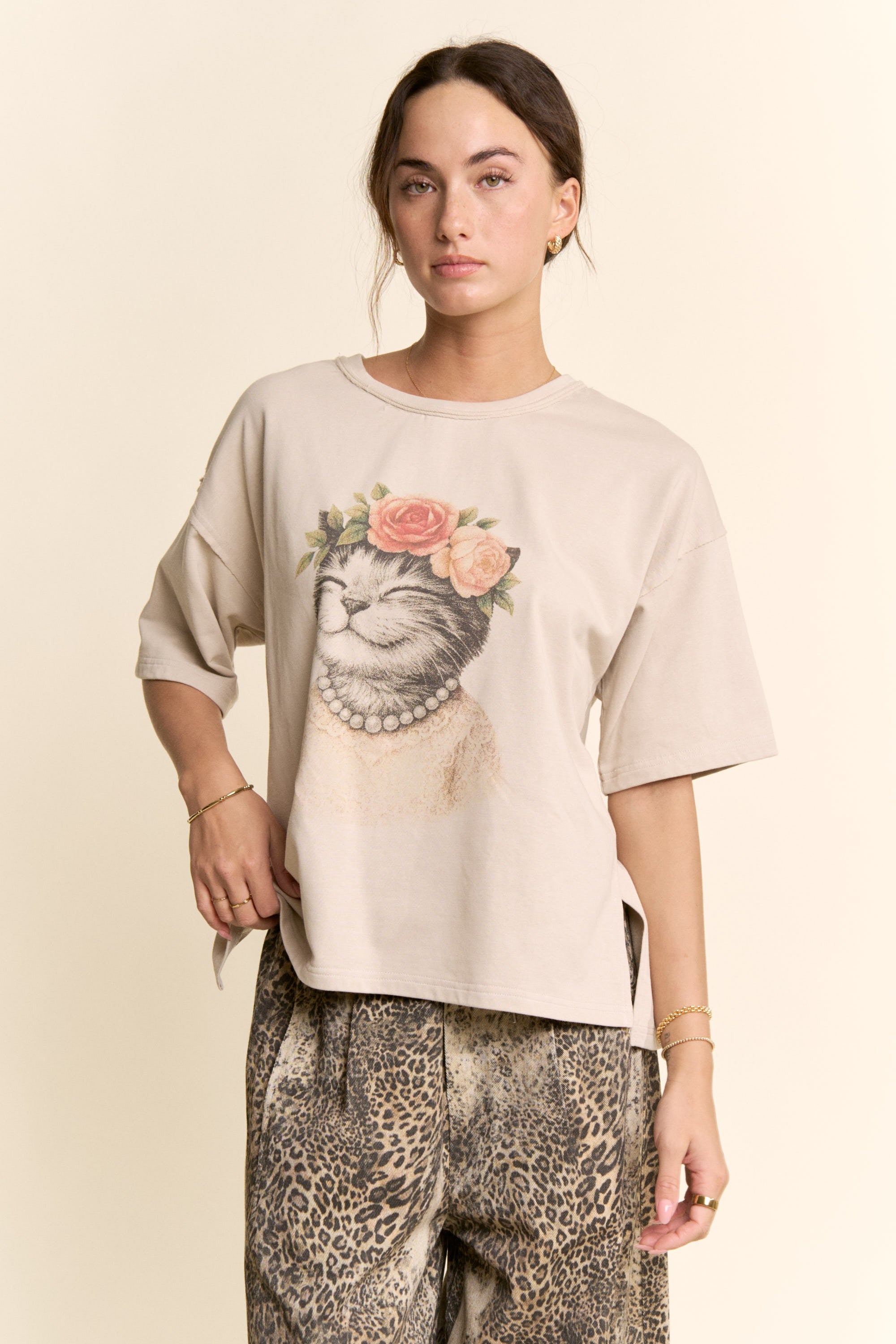 Blossom Cat Graphic Tee