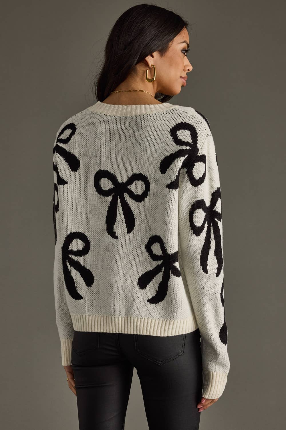 Cream Bow Sweater