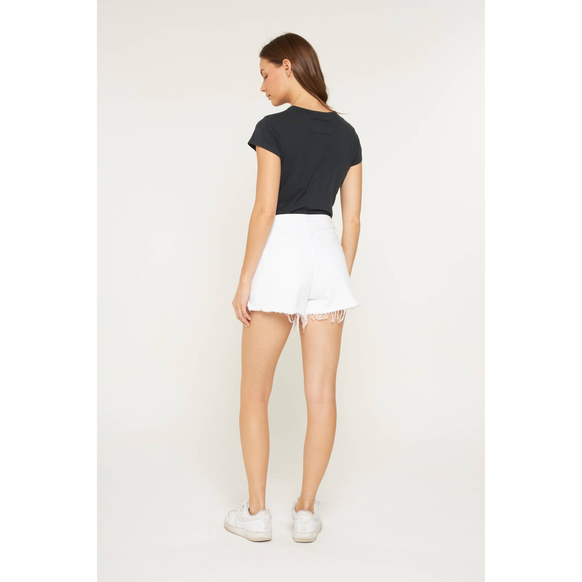 MICA SUPER HIGH VINTAGE SHORTS WITH RAW HEM