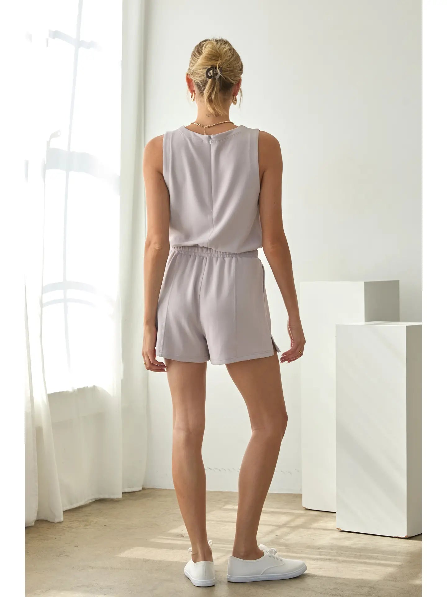 Ultra-Soft Drawstring Waist Romper