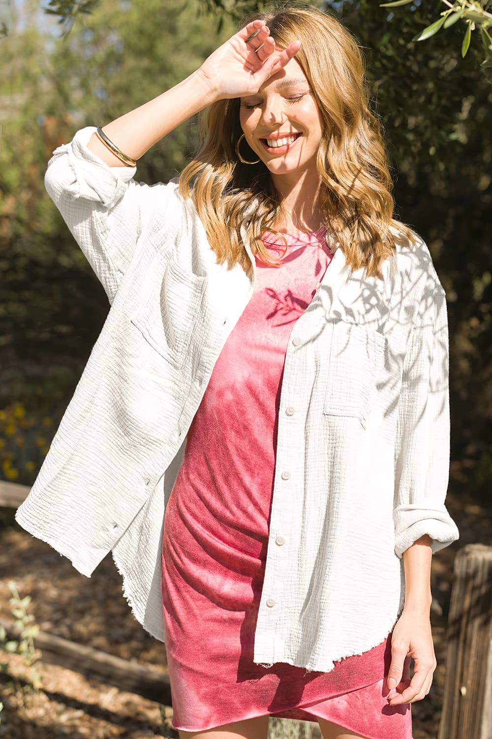 Gauze Button Down Shirts