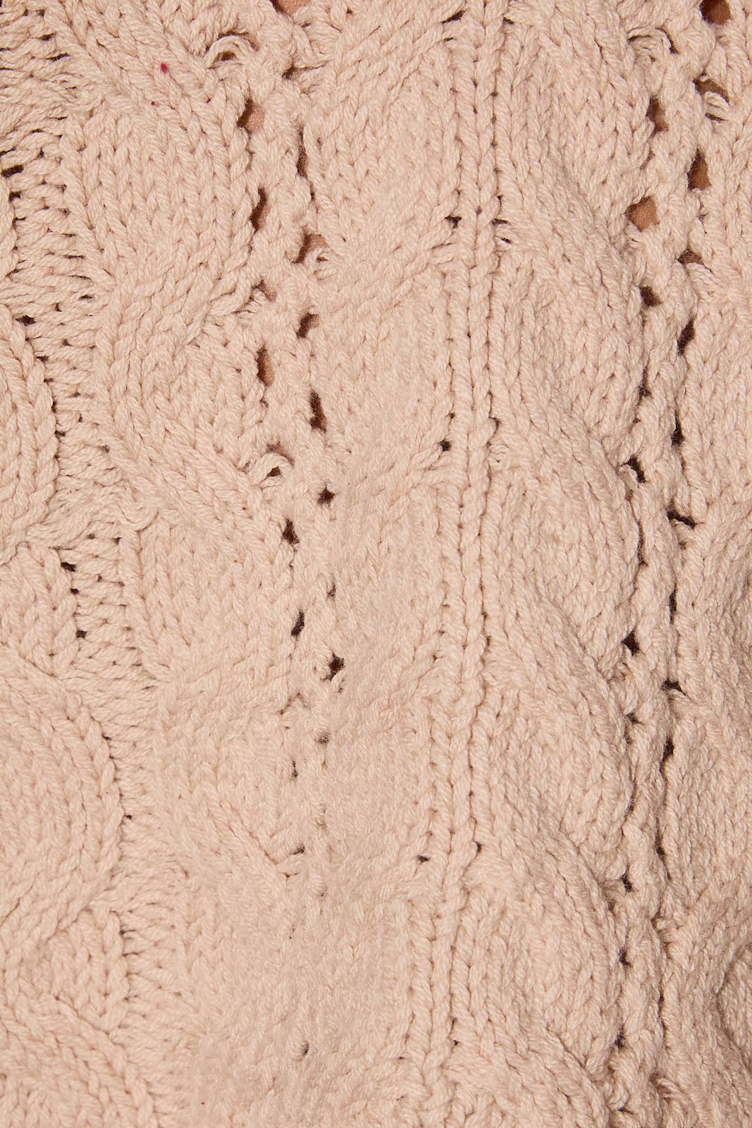 Cable Knit Button Henley Sweater