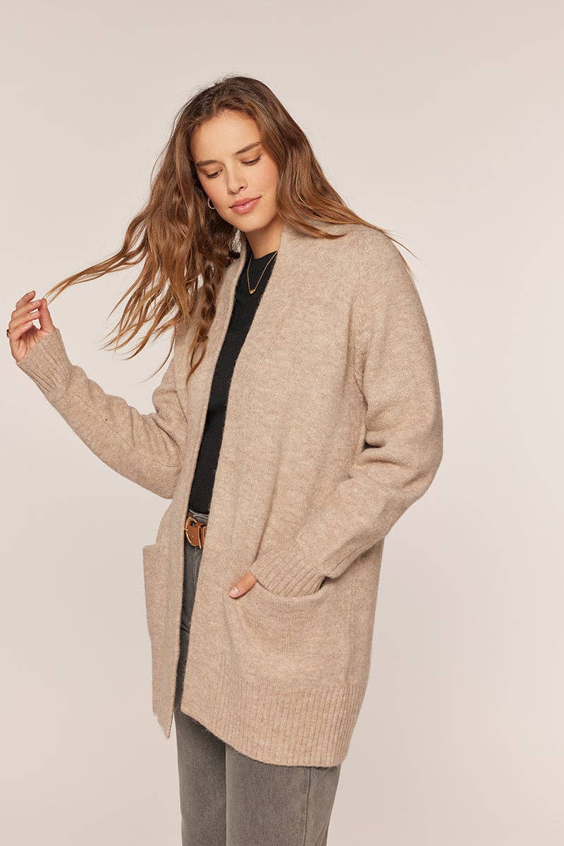 Cozy Open Front Pocket Cardigan