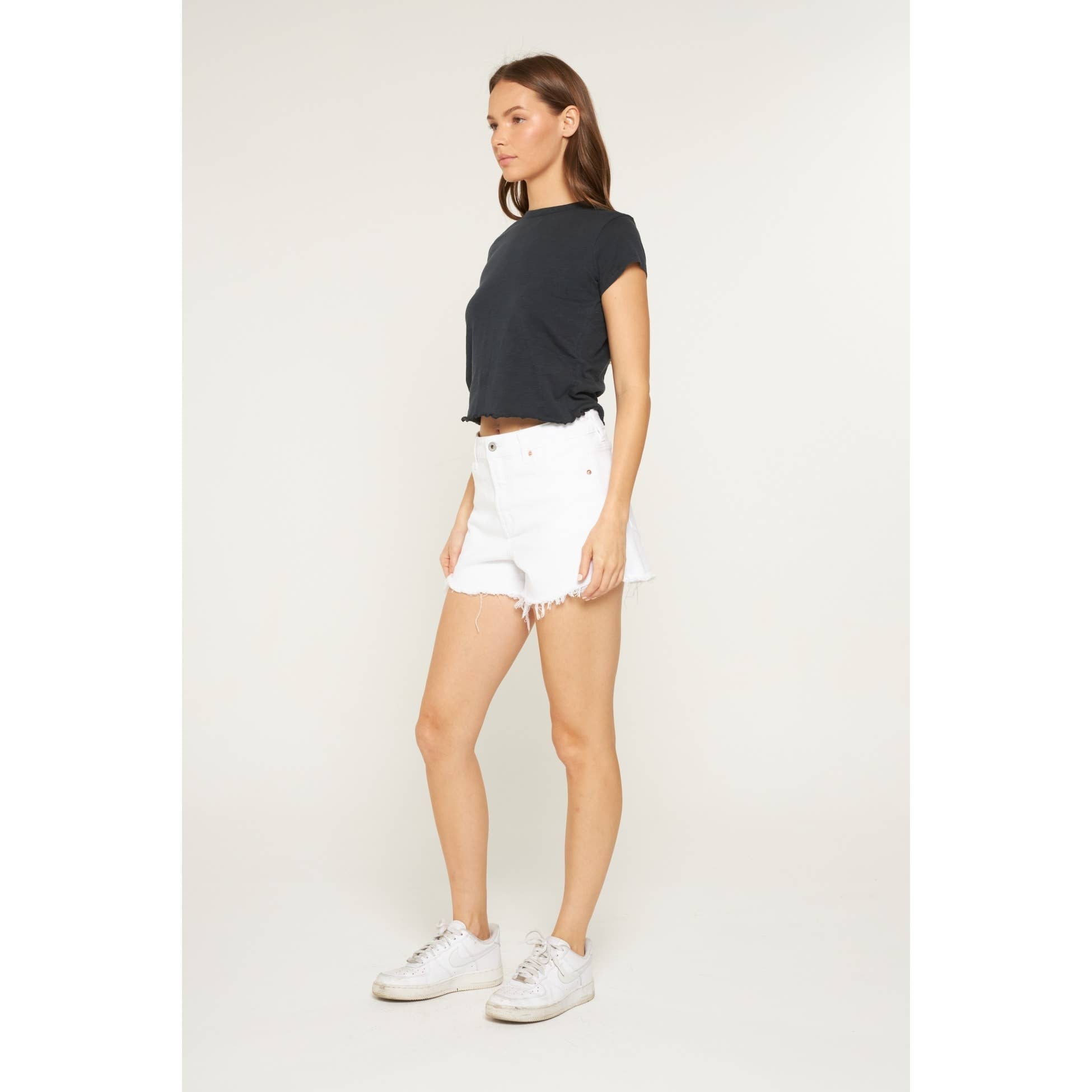 MICA SUPER HIGH VINTAGE SHORTS WITH RAW HEM