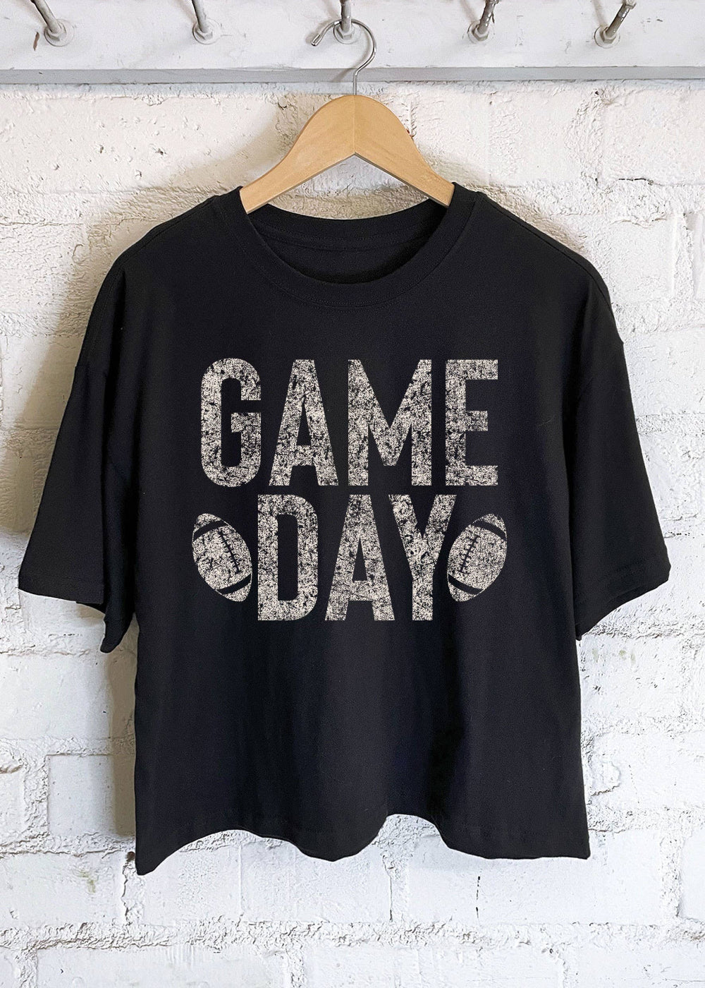 Game Day Long Crop Shirt