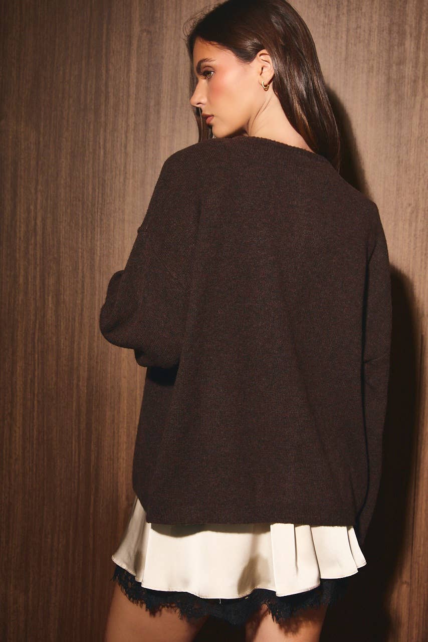 Soft Button Front Knit Cardigan