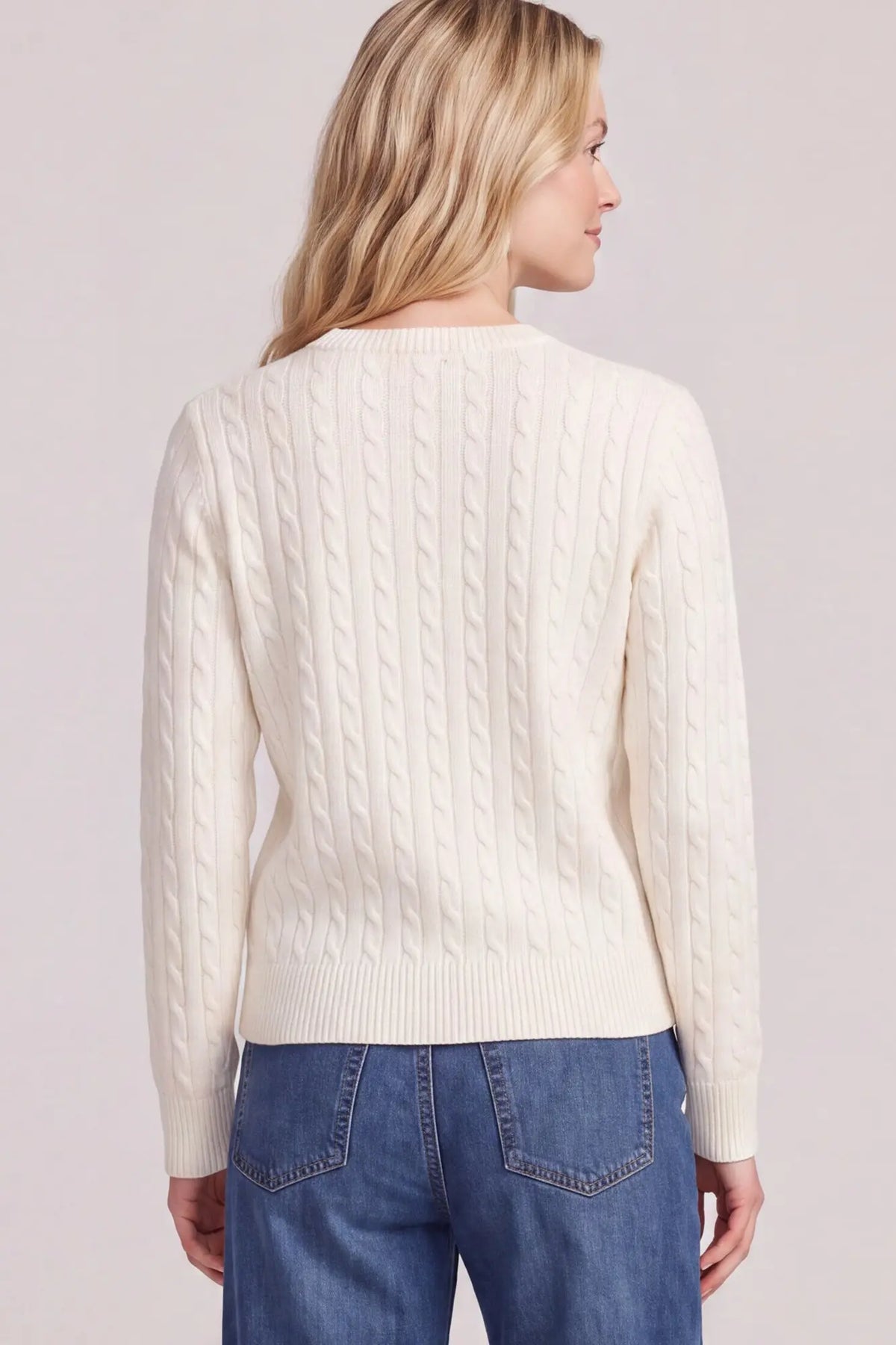 Cable Knit Crew Neck Sweater