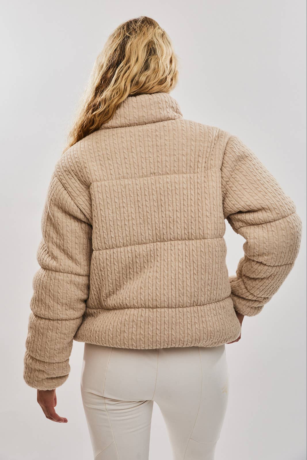 Zip Front Puffer Jacket with Drawstring