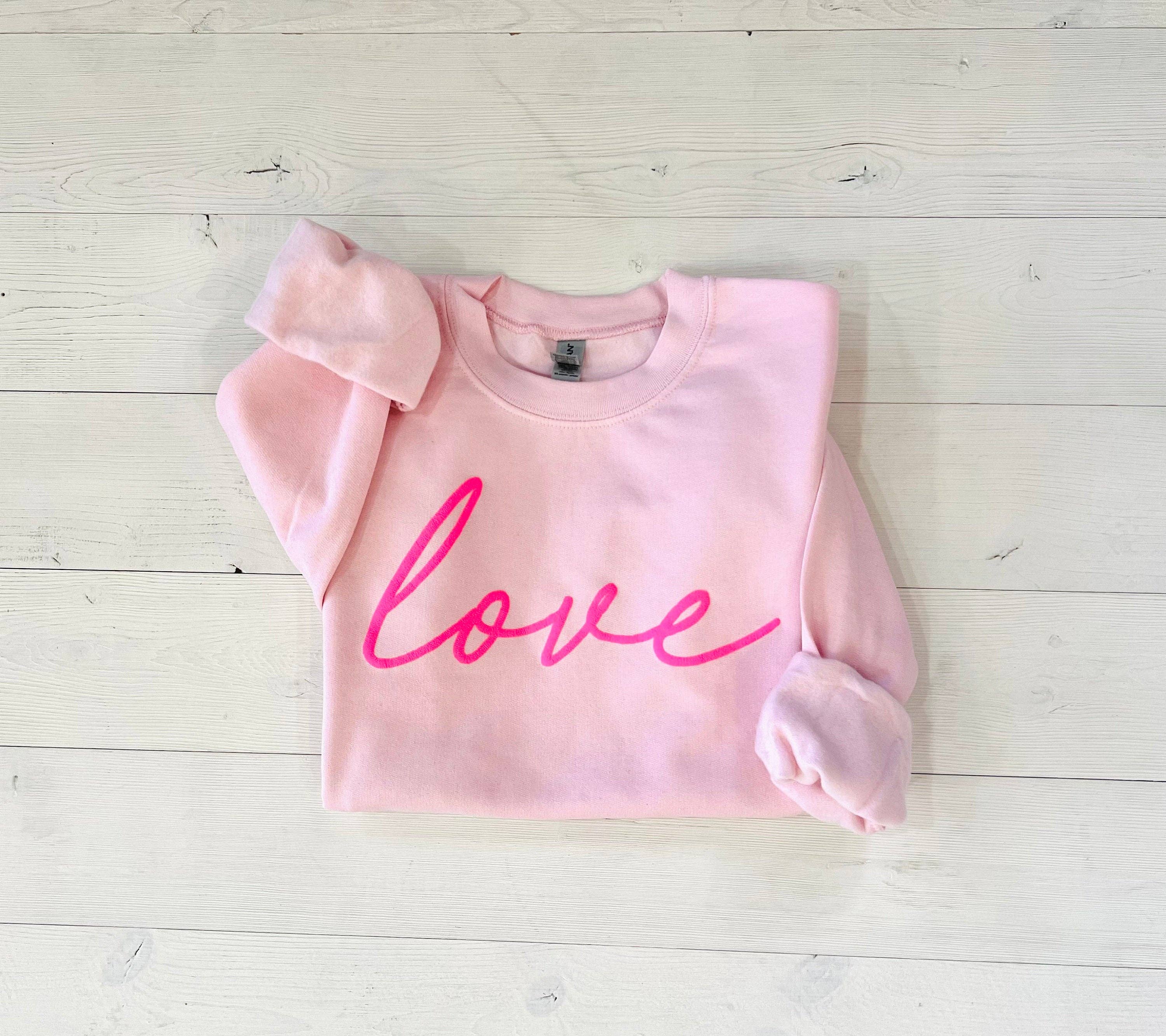 Cozy Embossed Love Sweatshirt