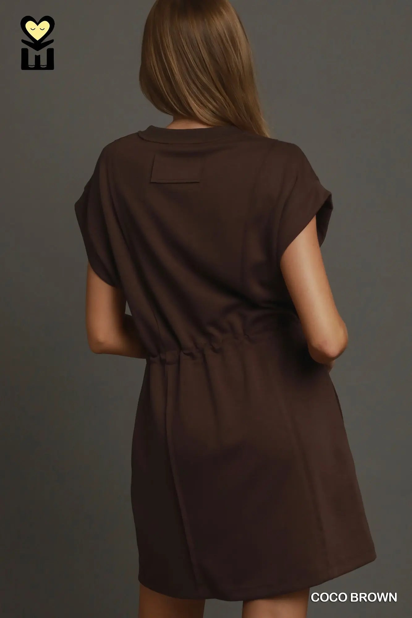 Luxeknit Drawstring Waist Mini Dress