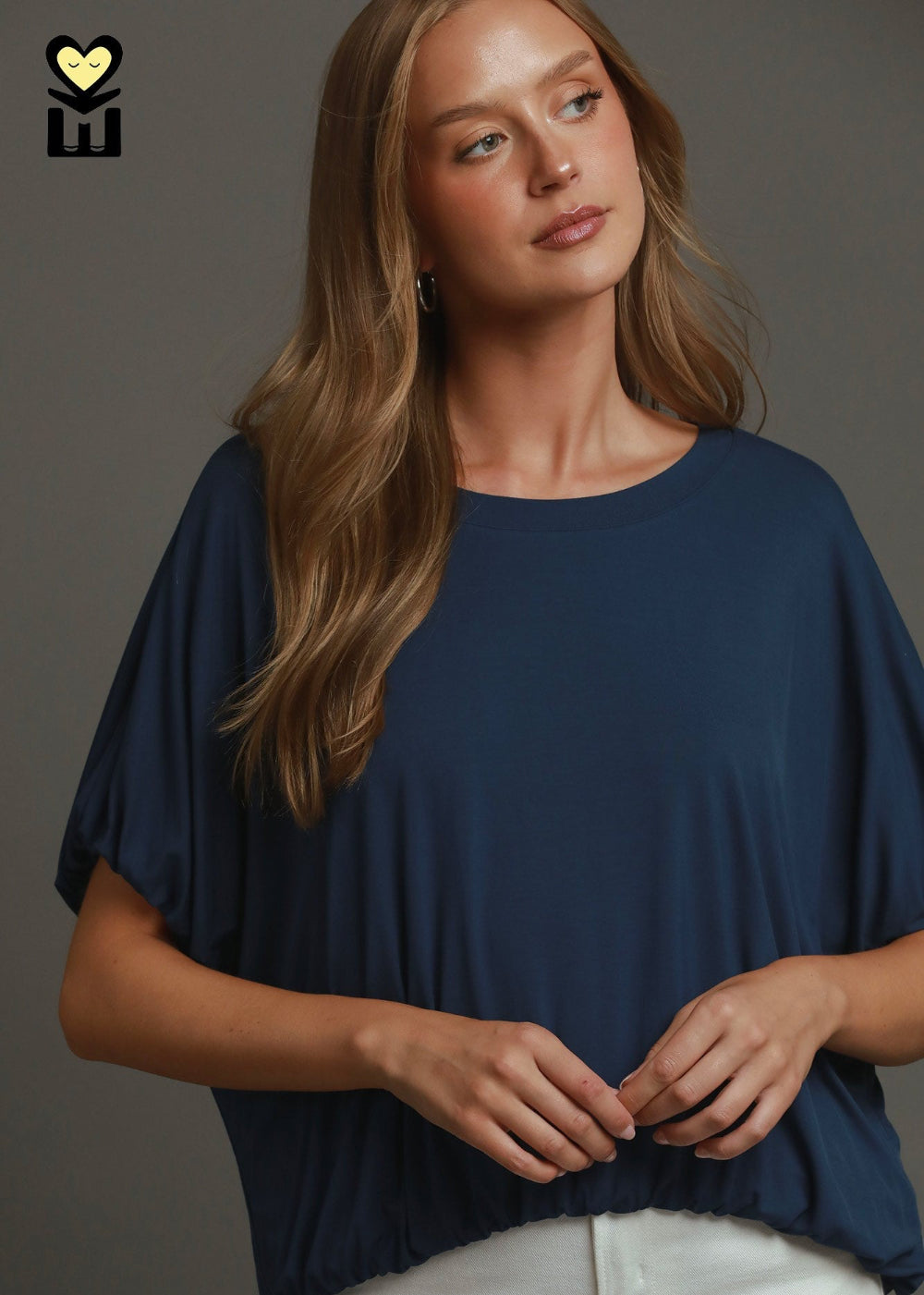 Bamboo Bubble Hem Dolman Top