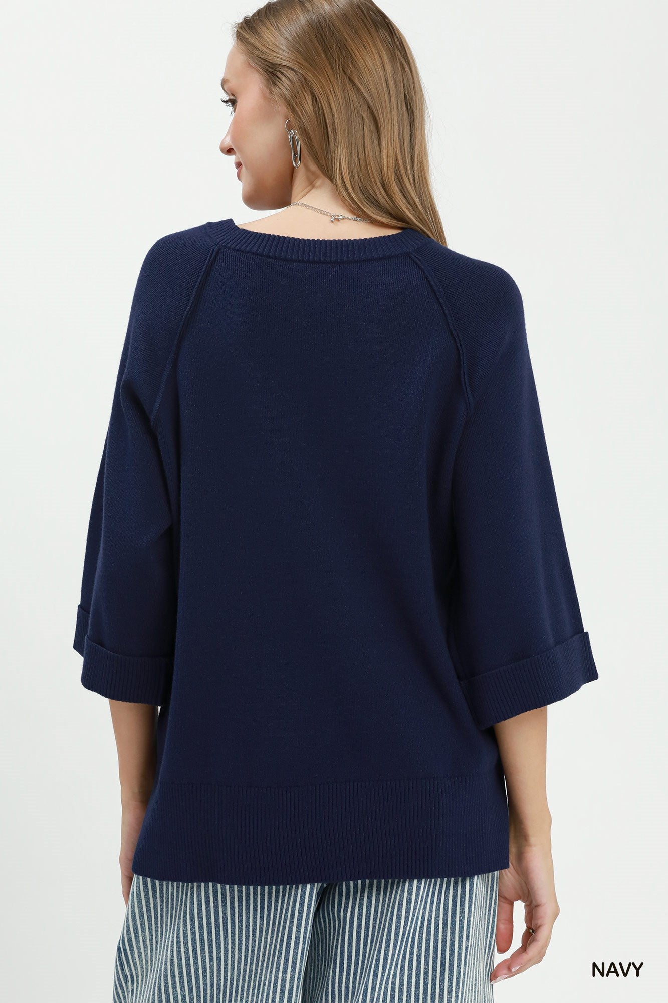 Wide Sleeve Soft Knit Sweater