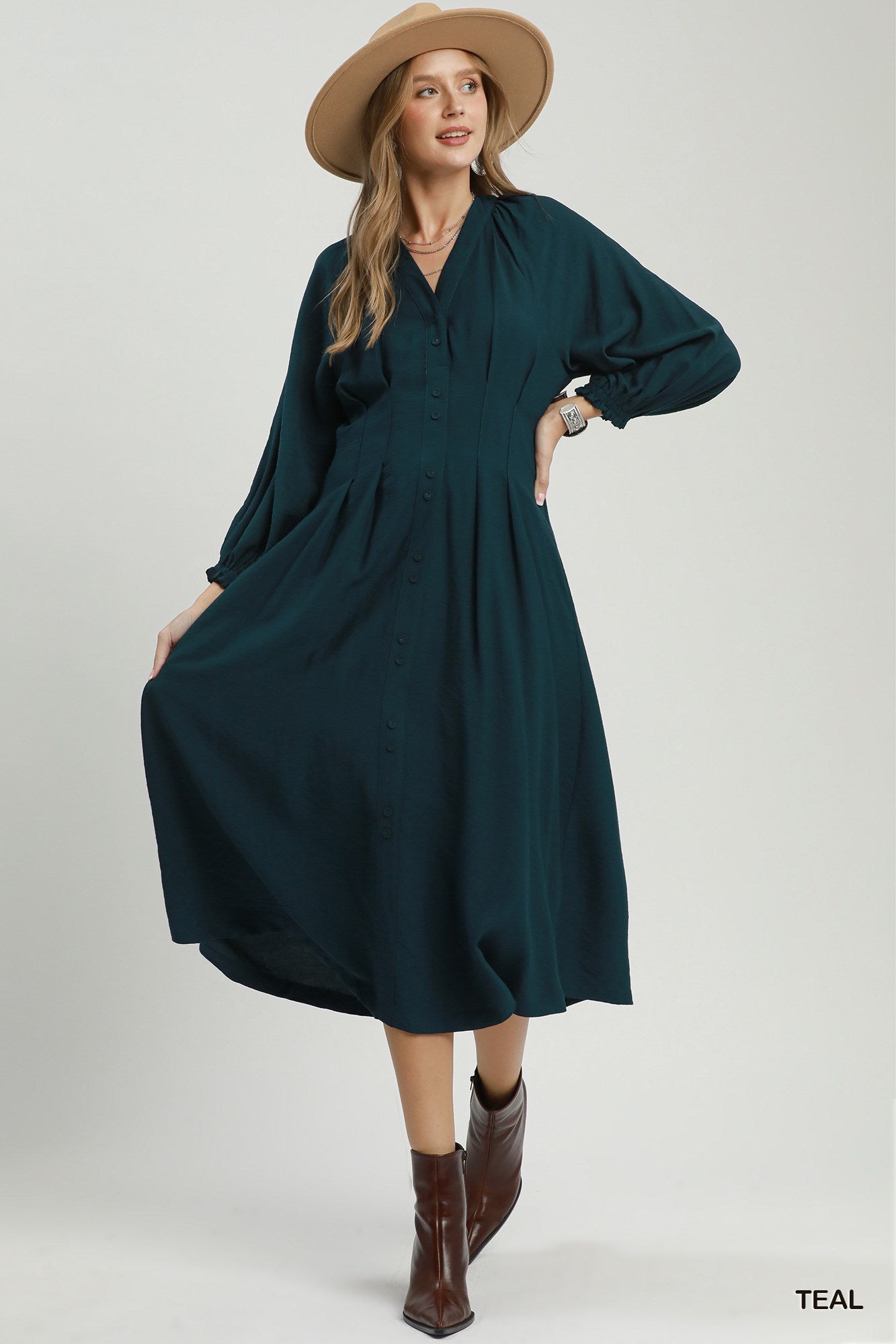 Corduroy Contrast Stitch Mini Dress