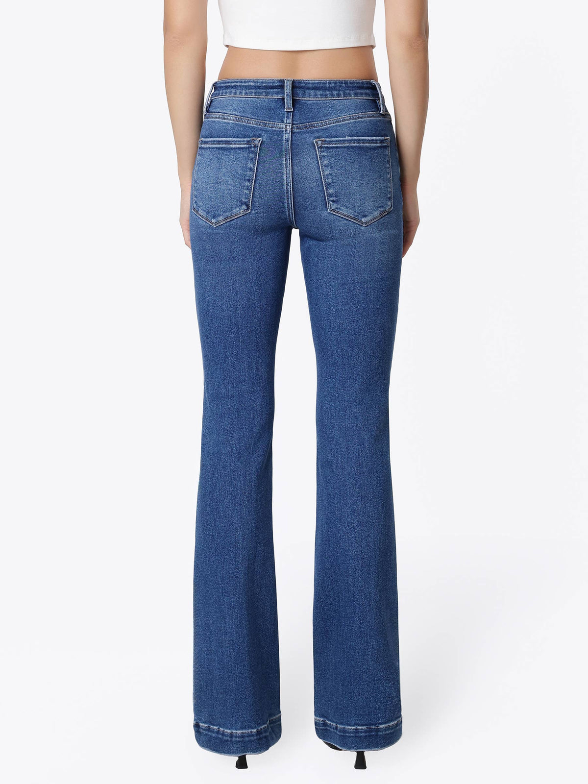 Lovervet High Rise Trouser Hem Bootcut Jeans- 33"