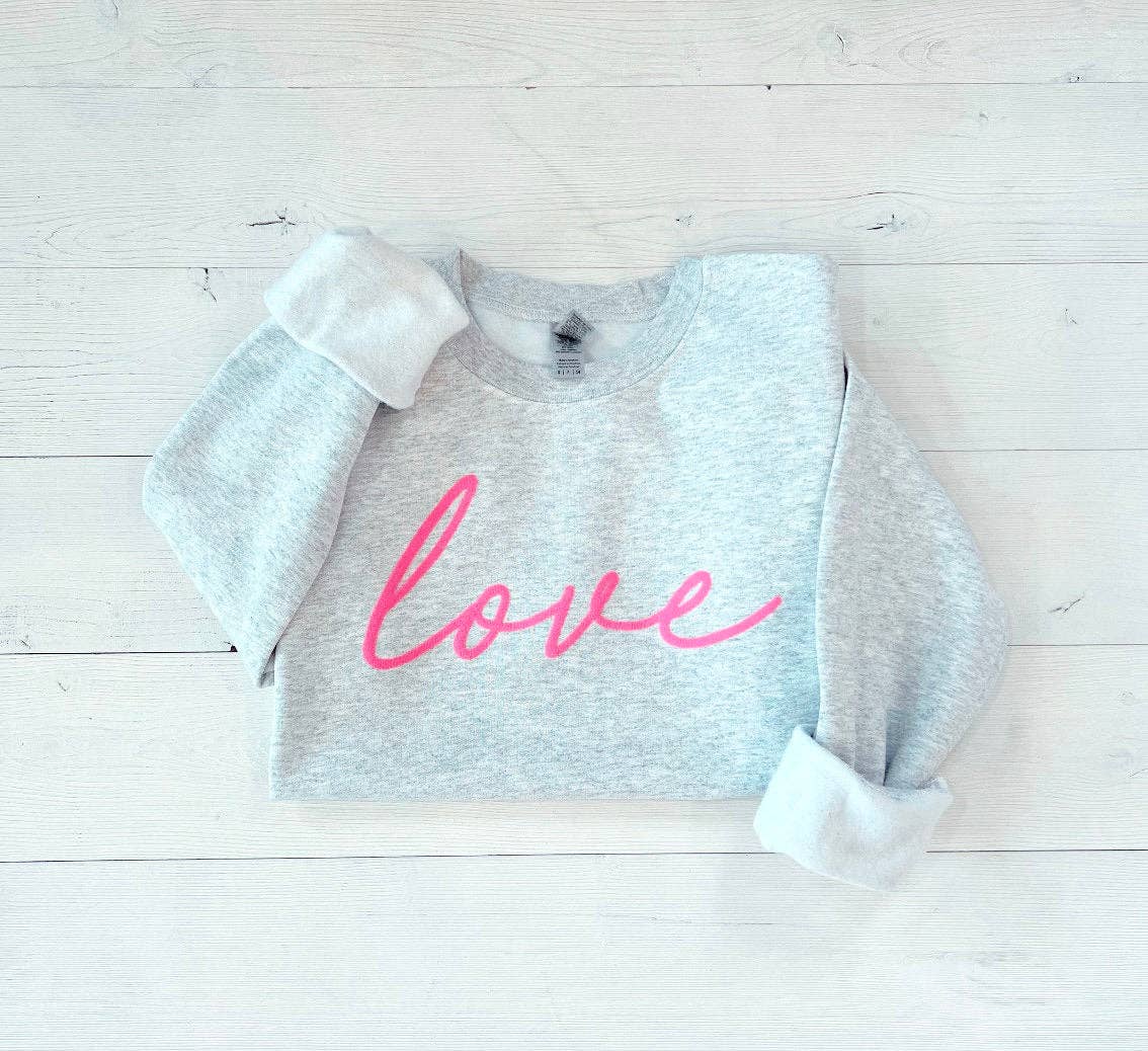 Cozy Embossed Love Sweatshirt
