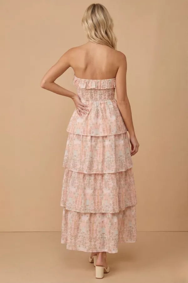 Floral Smocked Tiered Maxi Dress