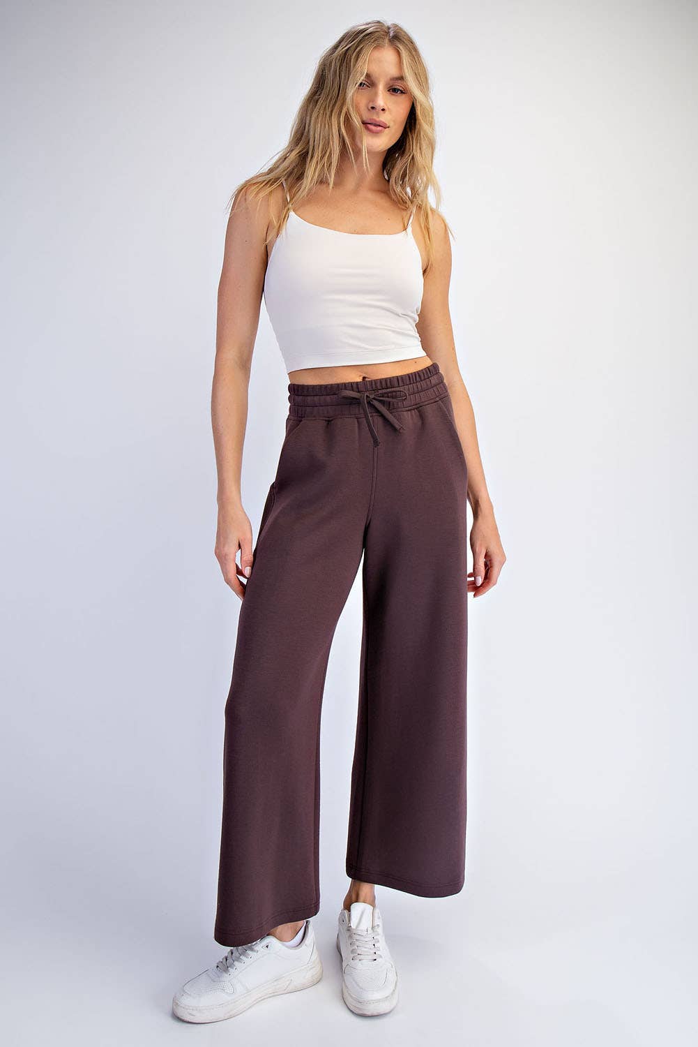 Modal Cropped Wide Pant