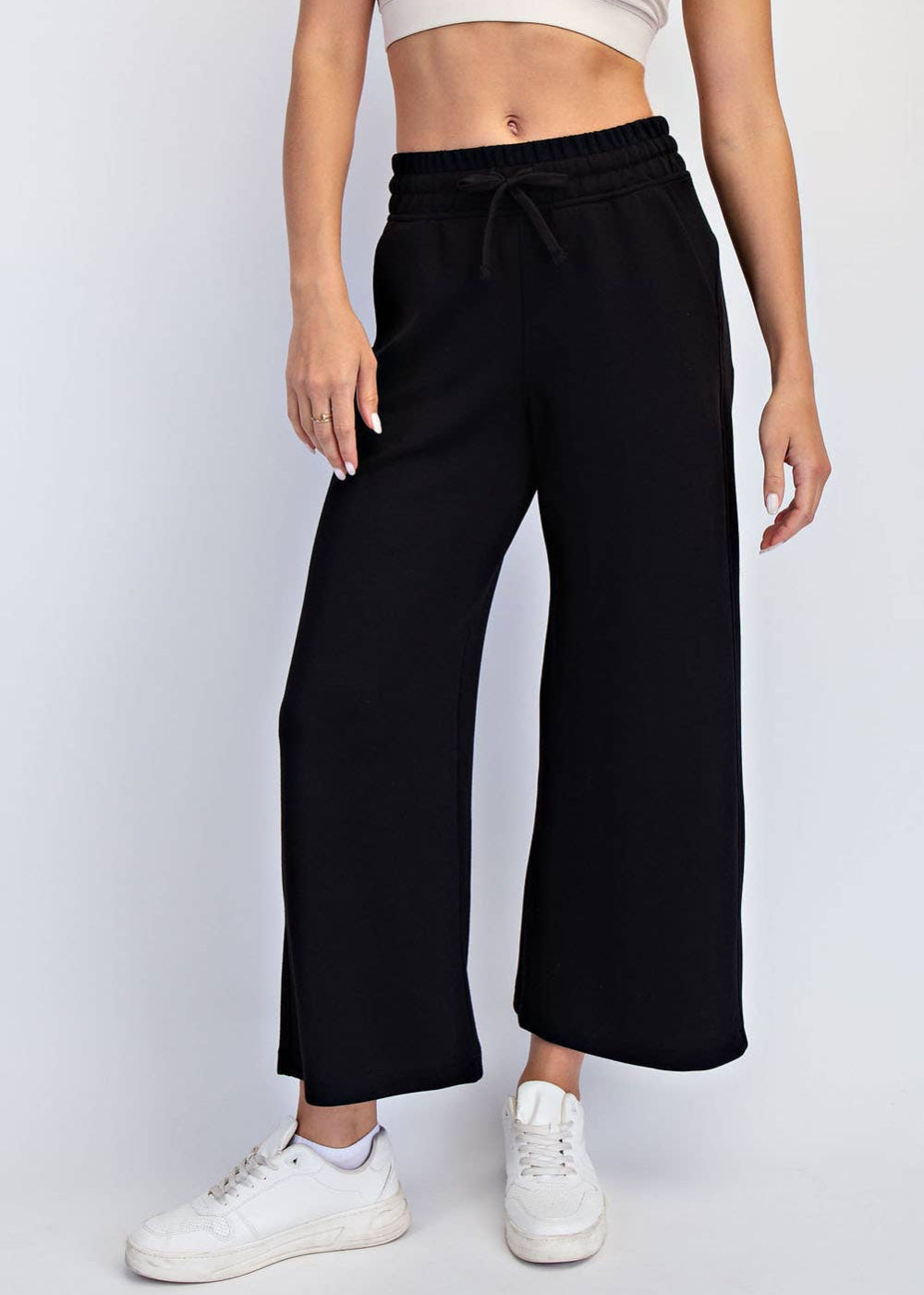 Modal Cropped Wide Pant