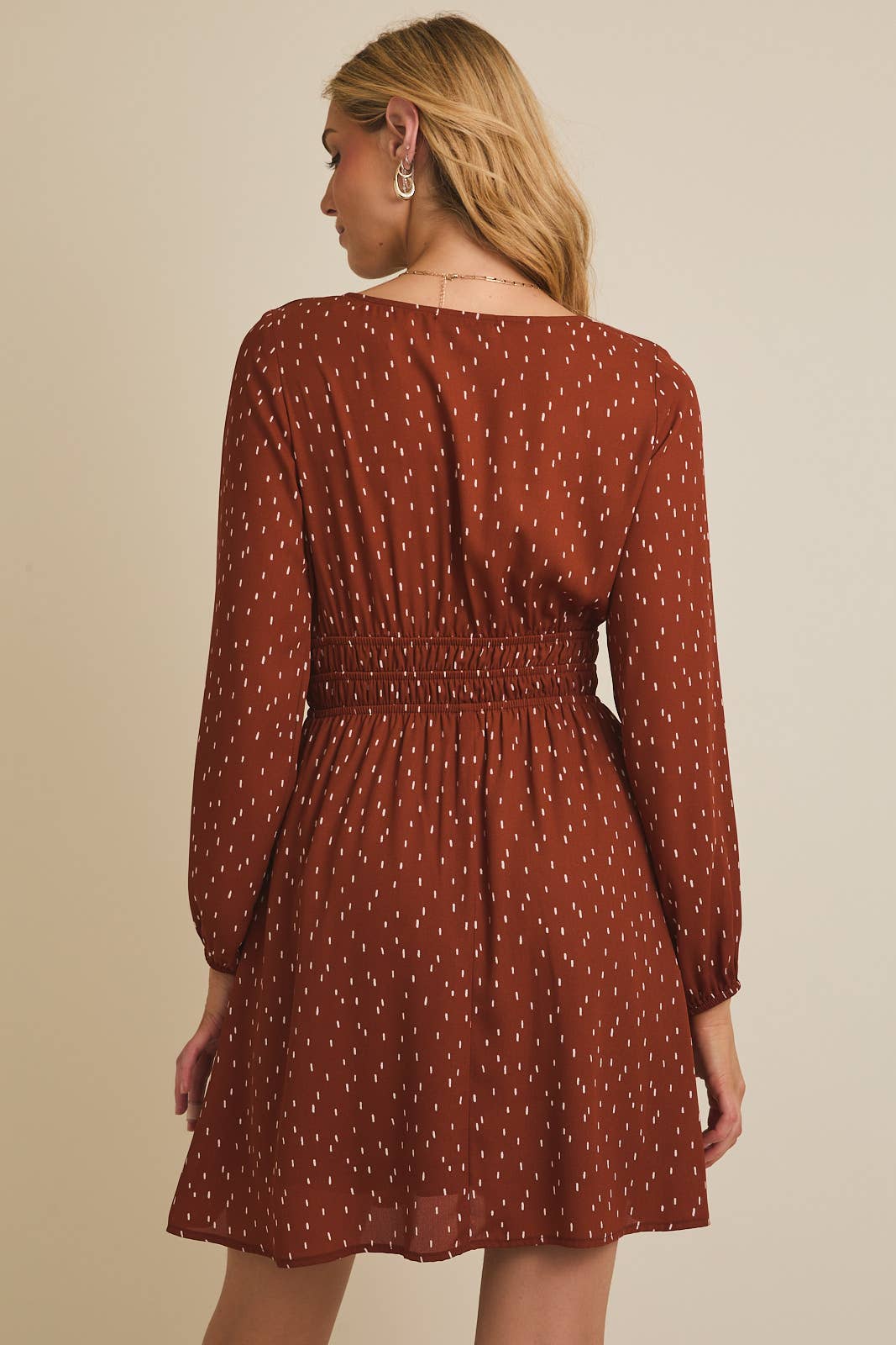 Round Neck Long Sleeve Dress