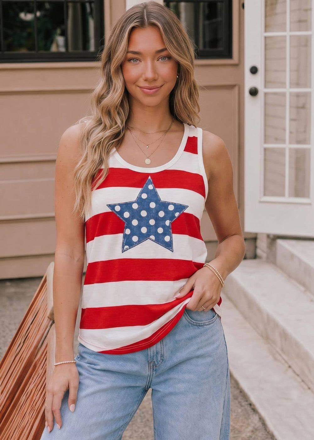 Patriotic Star & Stripe Tank Top
