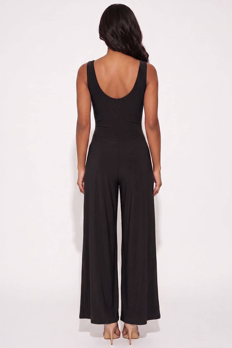 Sleeveless Tank Wide Leg Jumpsuit