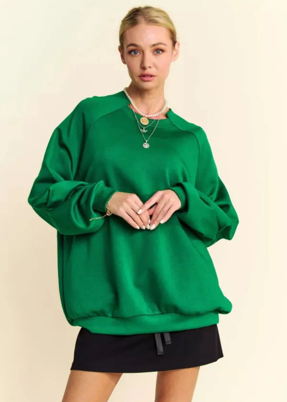 Notch-Neck Sweatshirt