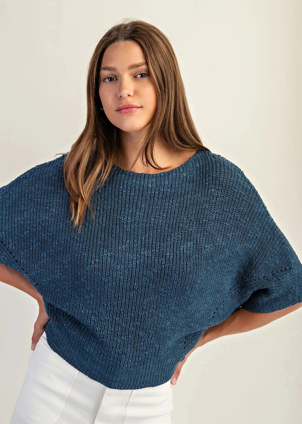 Dolman Sleeve Knit Sweater