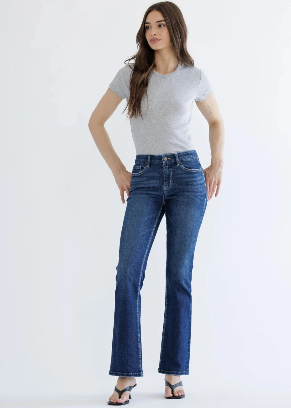 MIca Mid Rise Bootcut Jeans 32"