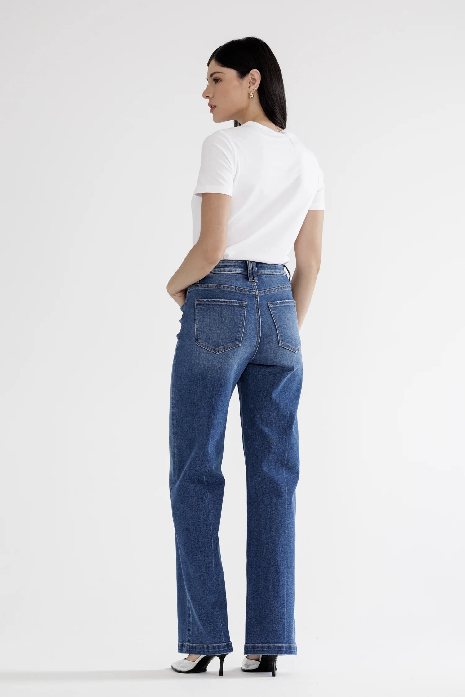High Rise Wide Leg Jeans