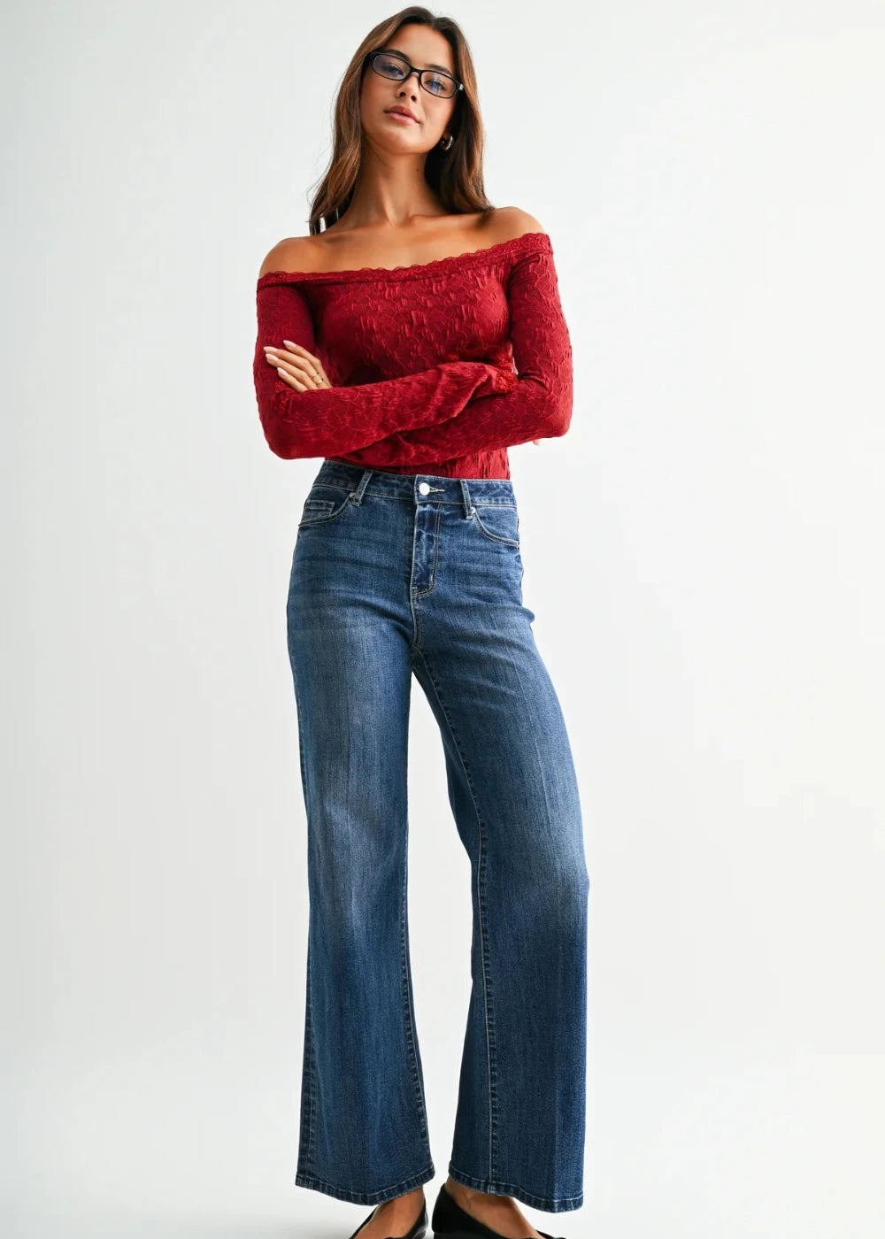 Mica High Rise Wide Leg Jeans 30"