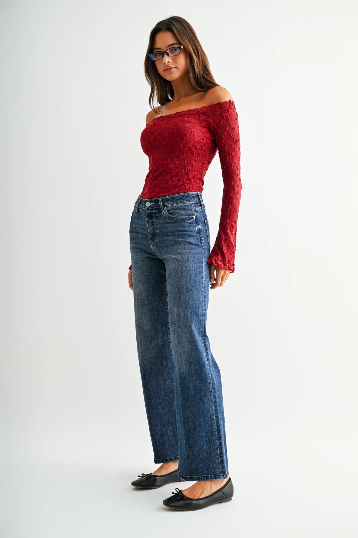Mica High Rise Wide Leg Jeans 30"
