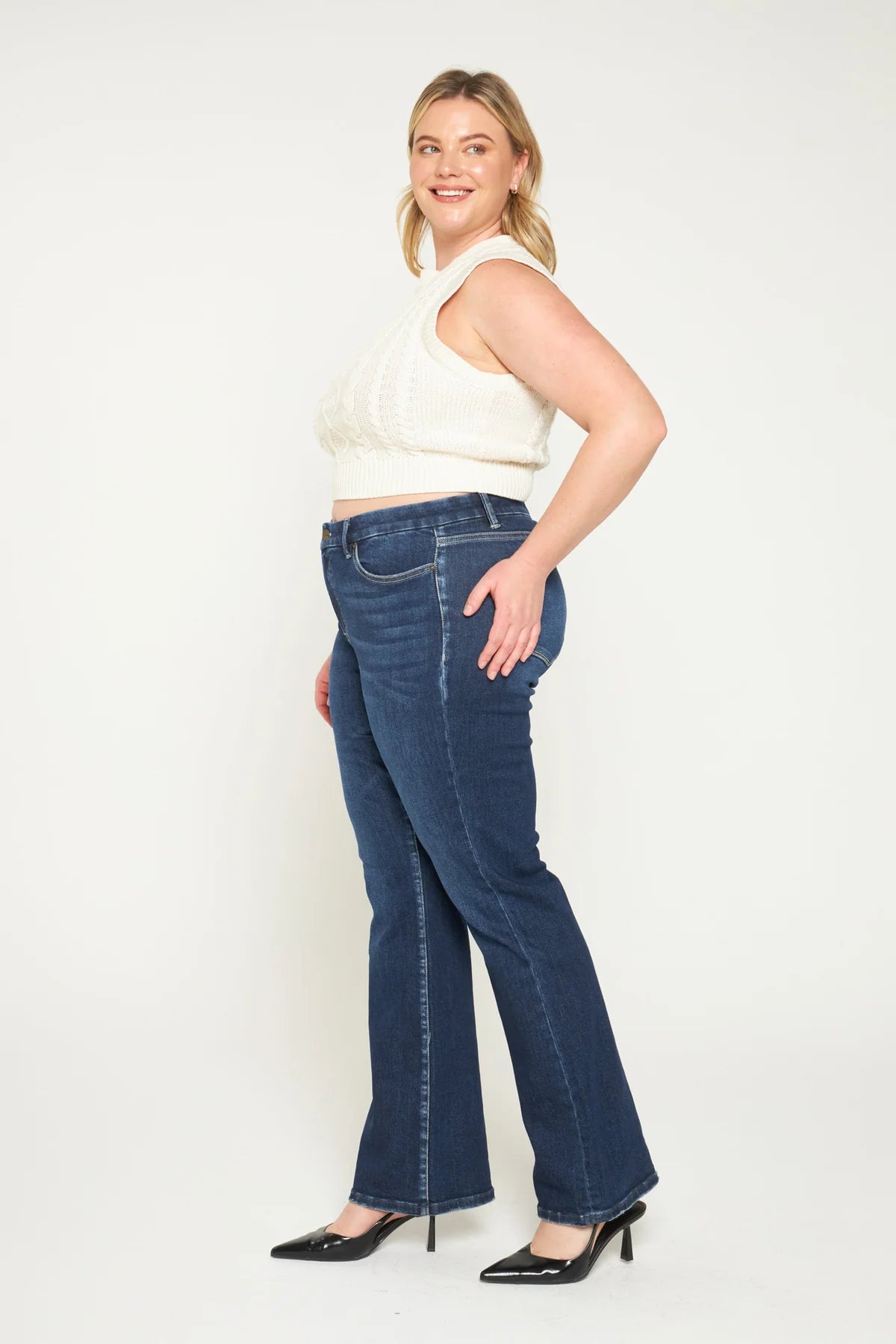MIca Mid Rise Bootcut Jeans 32"
