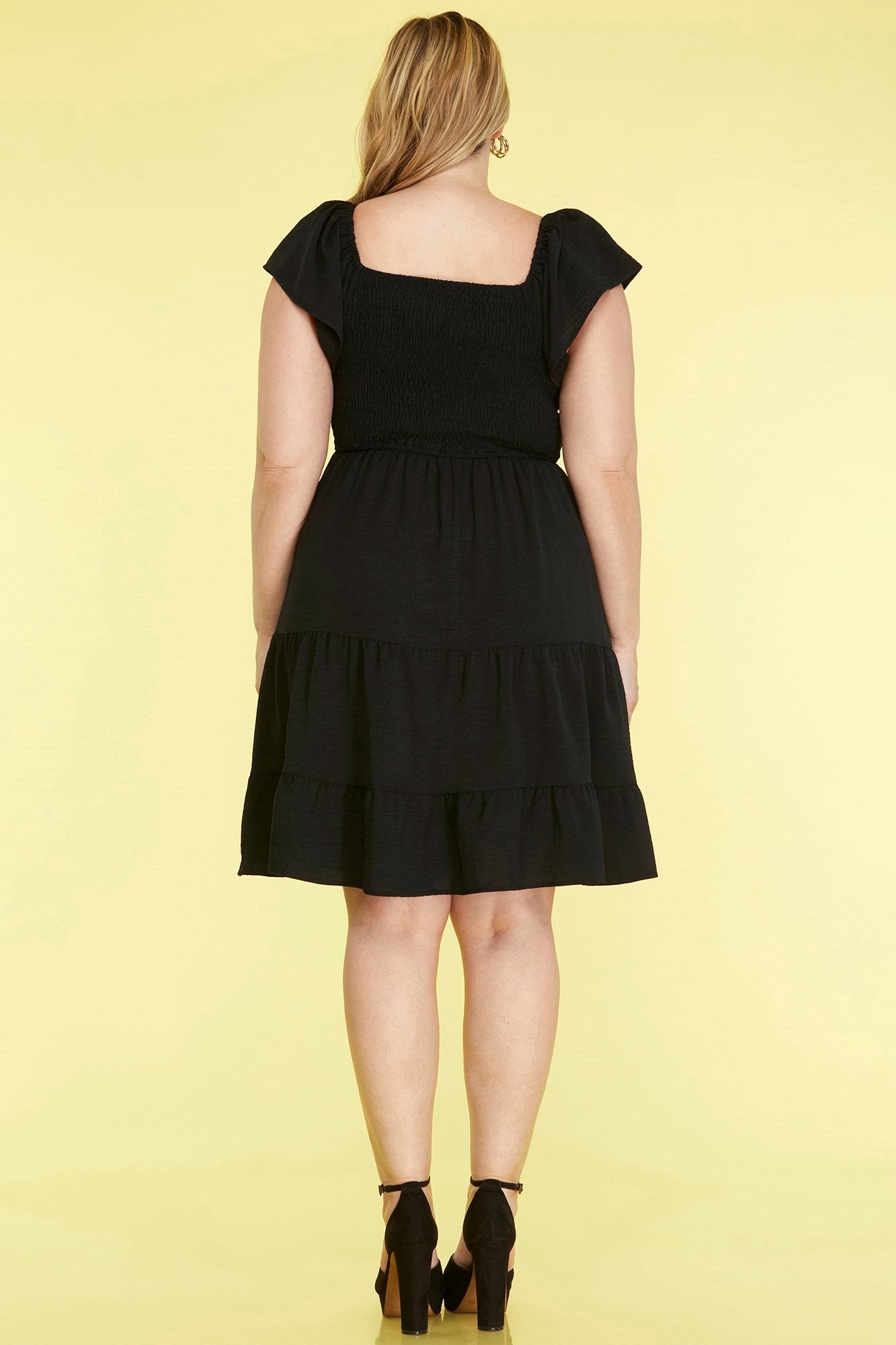 Flutter Sleeve Woven Dress