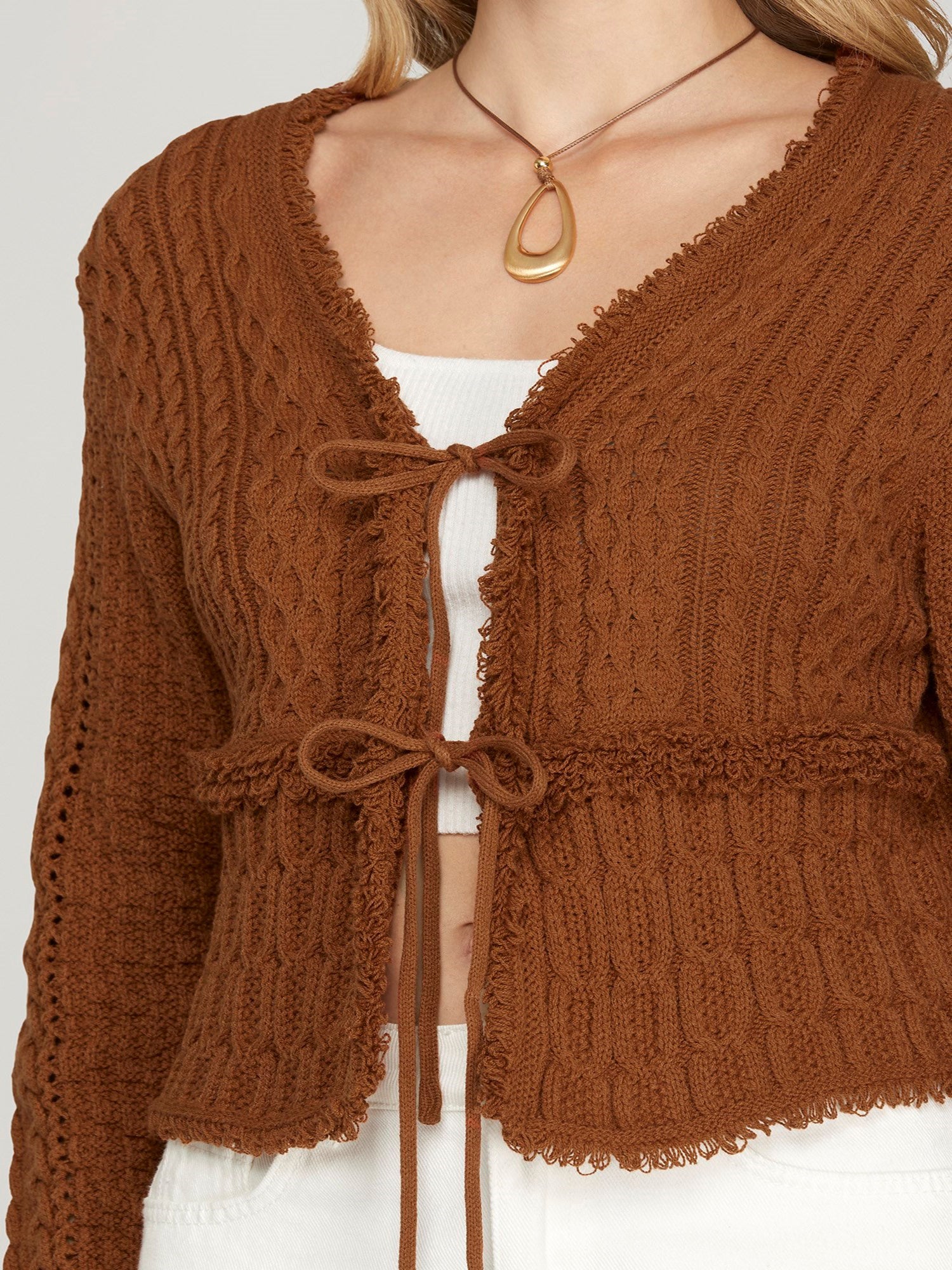 Long Sleeve Tie Cardi