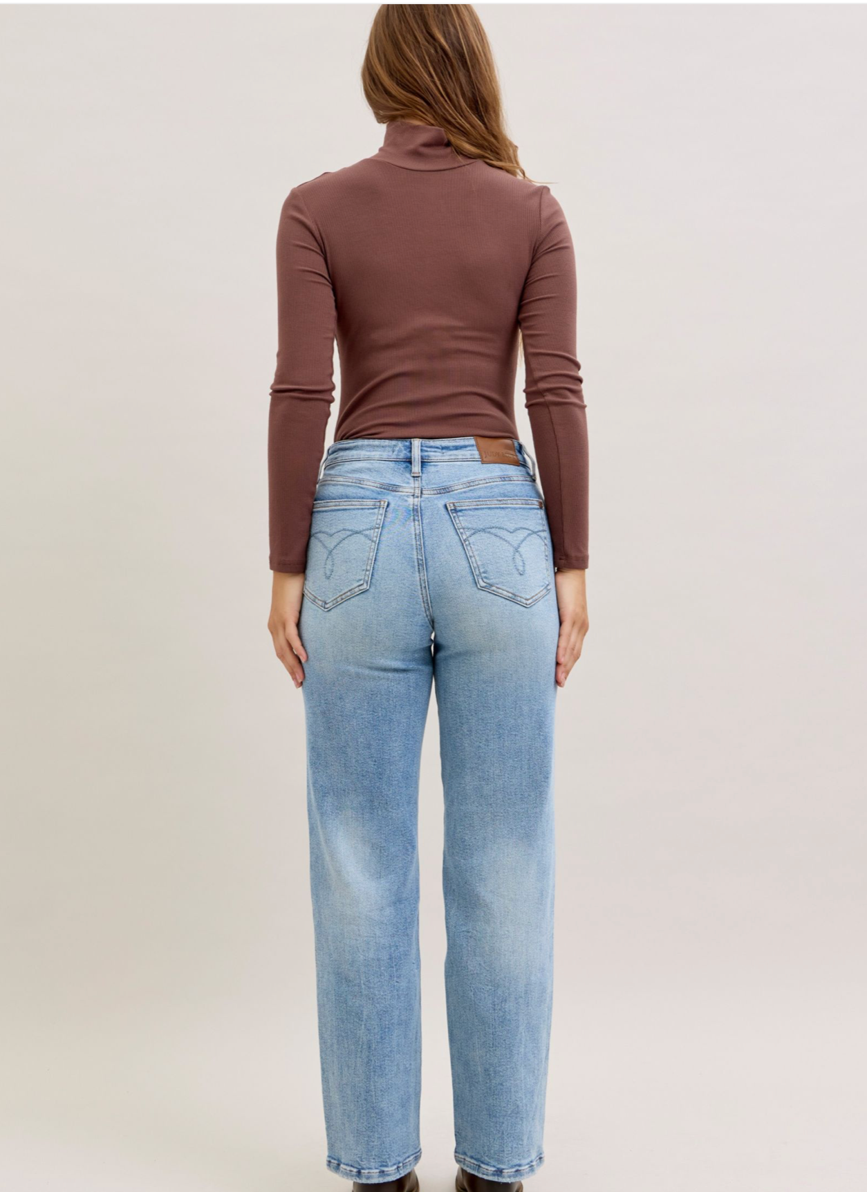 Judy Blue Mid Rise Straight Leg Jeans