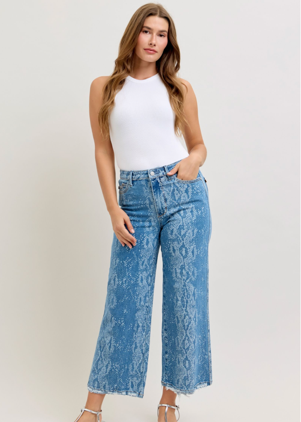 Judy Blue High Waist Print Ankle Pant