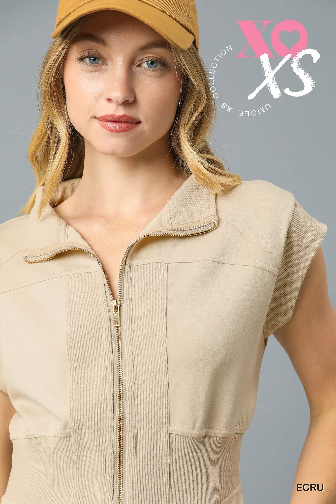 Zip-Up Sleeveless Mini Dress