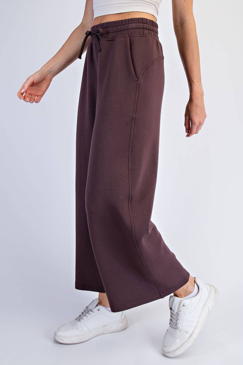 Modal Cropped Wide Pant