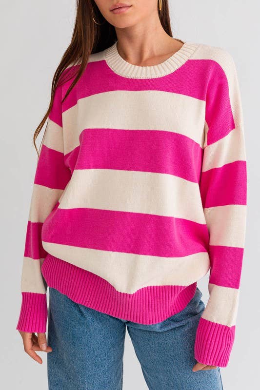 Wide Striped Sweater