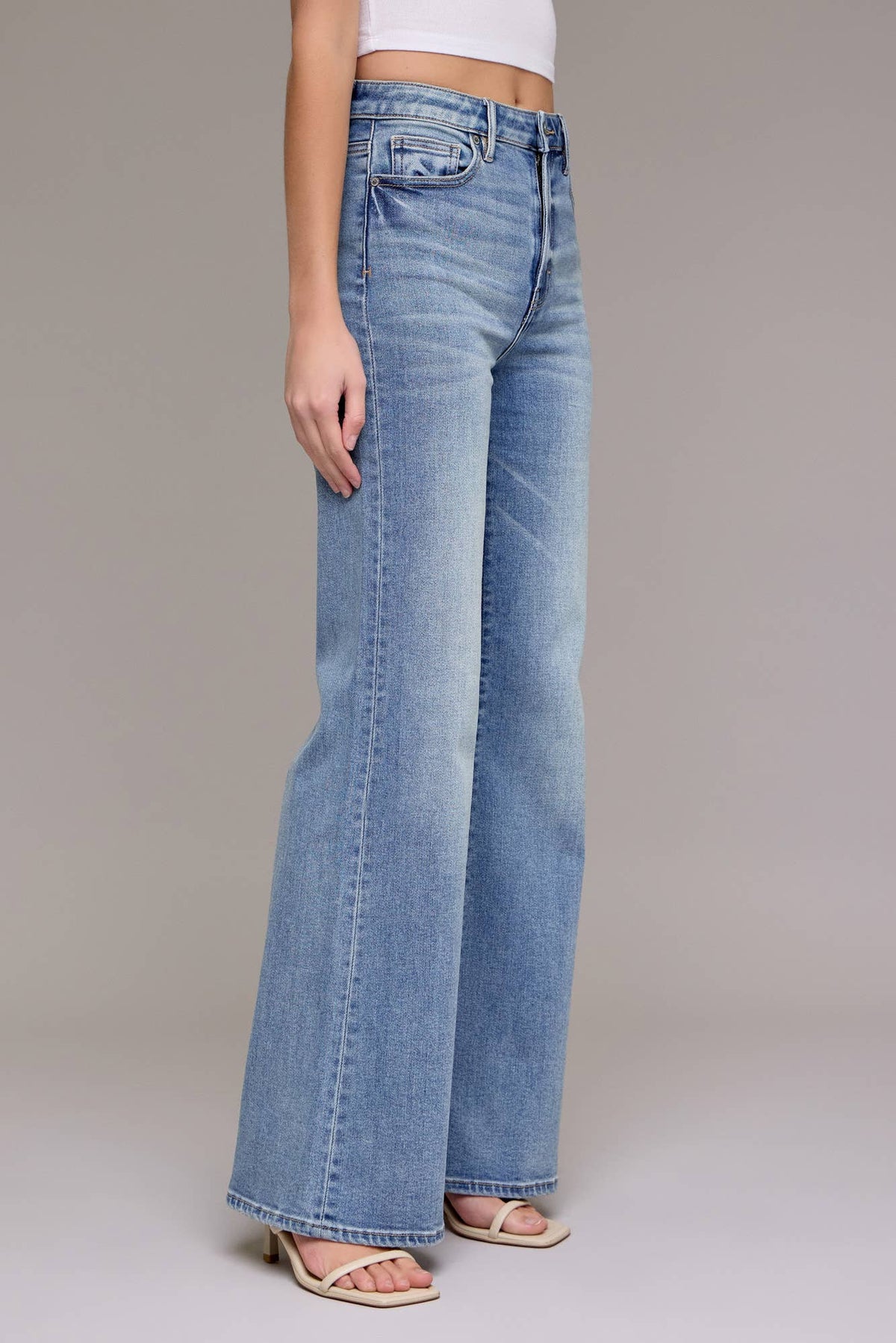 High Rise Wide Leg Comfort Flare Jeans