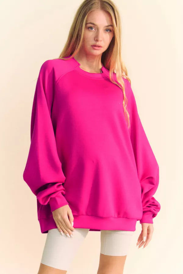 Notch-Neck Sweatshirt