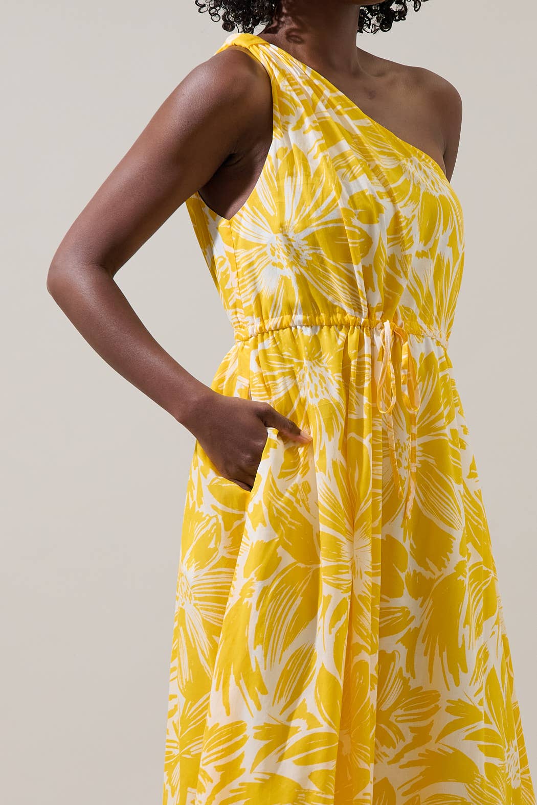 Floral One Shoulder Maxi Dress
