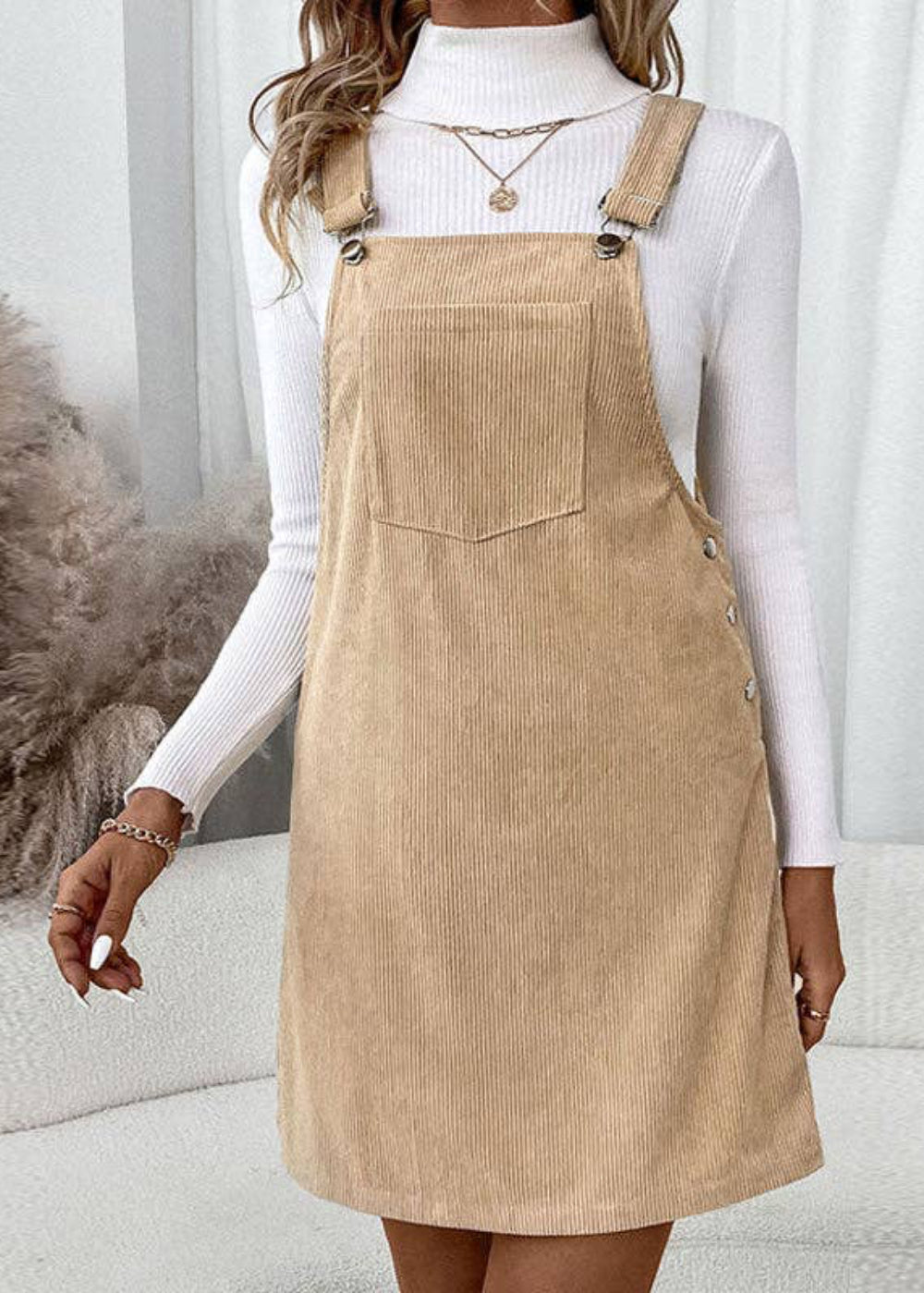 Corduroy Overall Dress