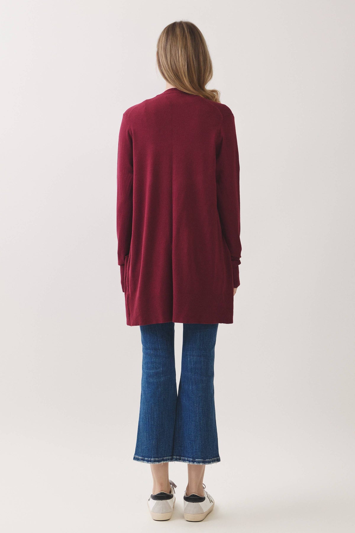 Longline Open Front Pocket Cardigan