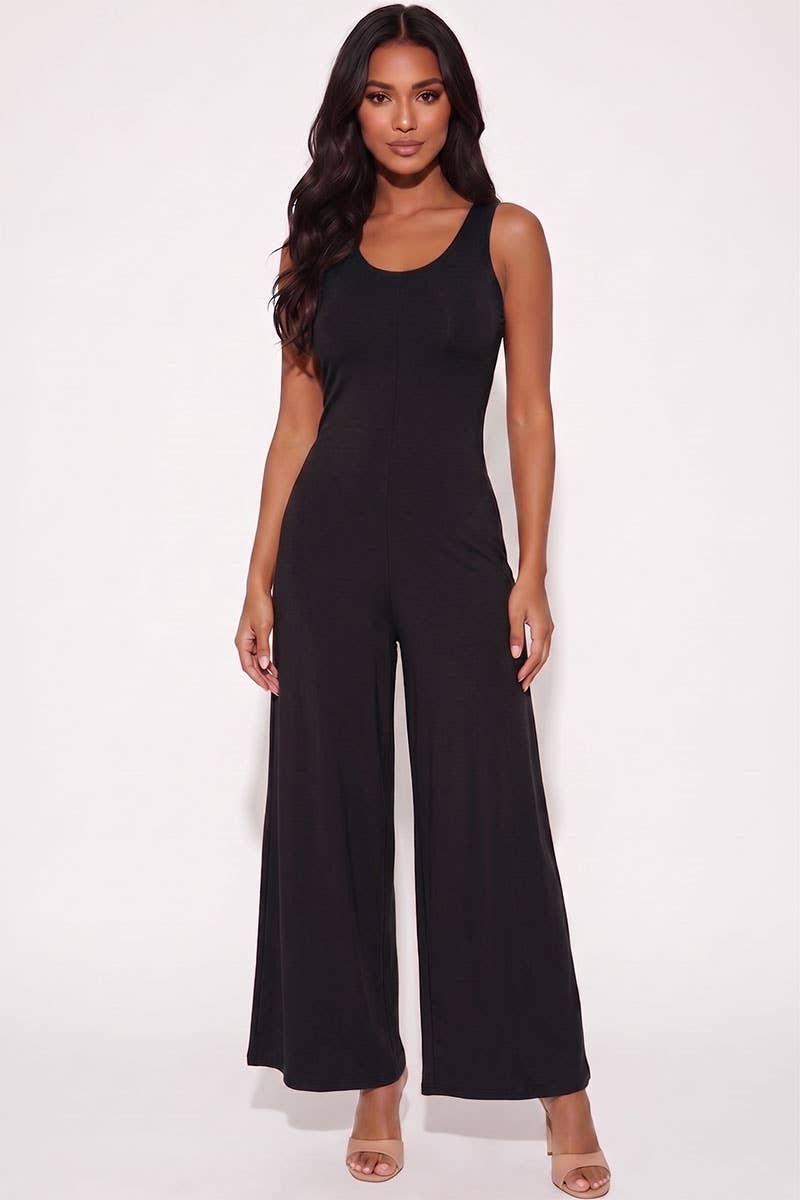 Sleeveless Tank Wide Leg Jumpsuit