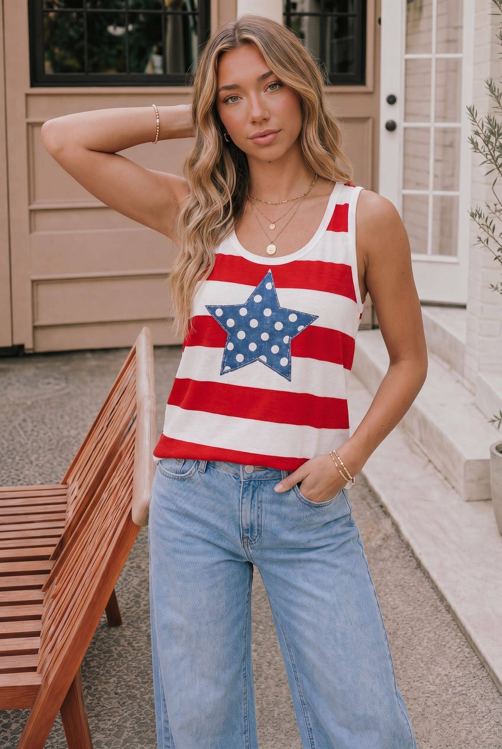 Patriotic Star & Stripe Tank Top