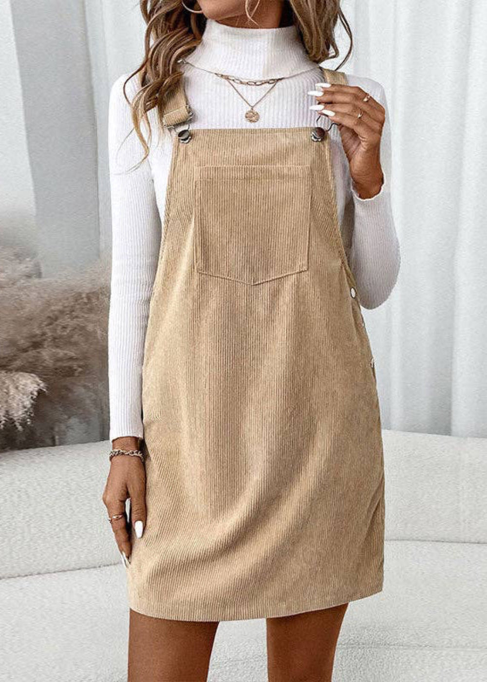 Corduroy Overall Dress