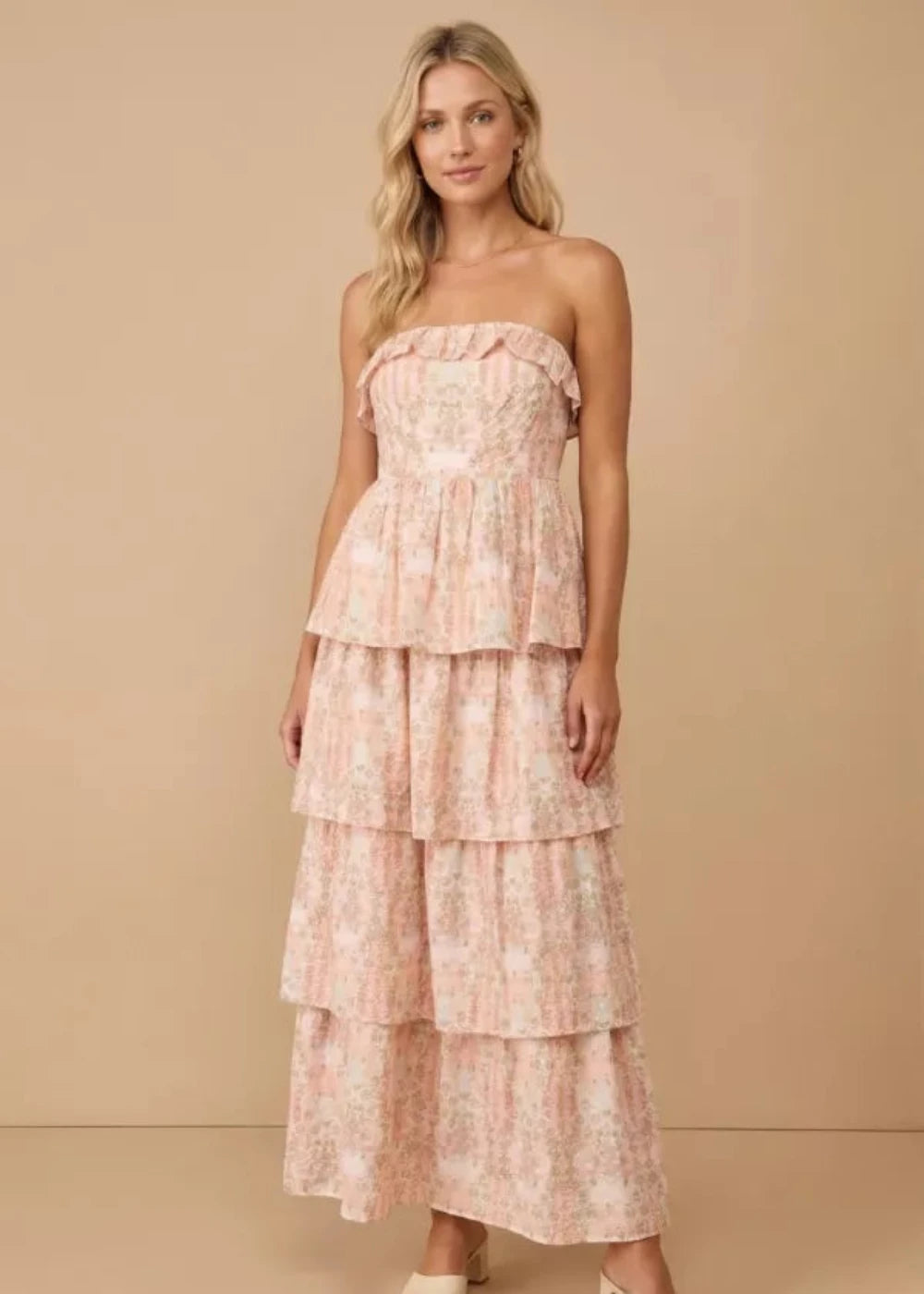 Floral Smocked Tiered Maxi Dress