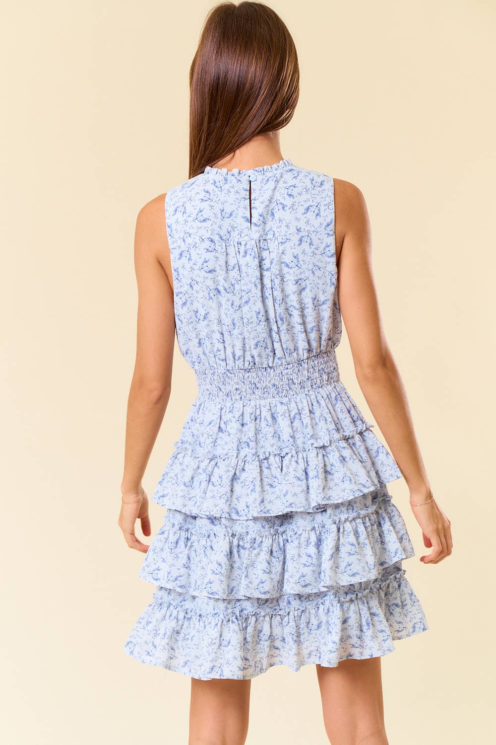 Lightweight Sleeveless Woven Ruffle Dress