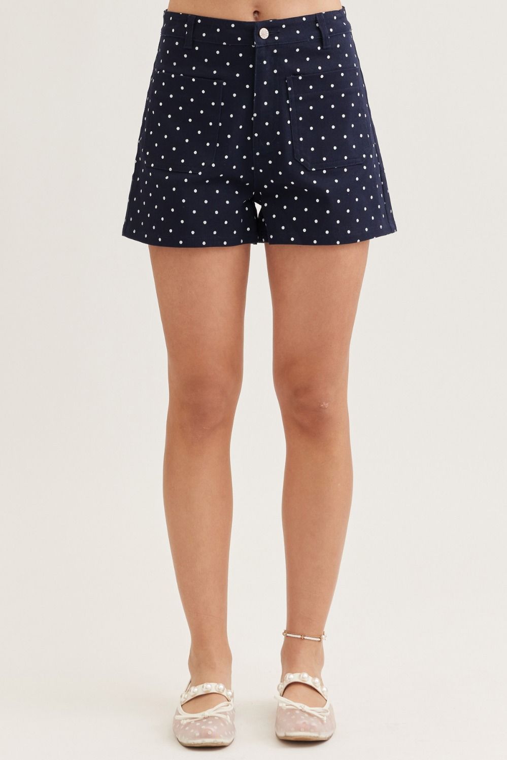 Red Polka Dot High Waist Retro Shorts